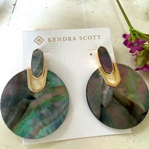 Kendra Scott Abalone Iridescent Earrings New
